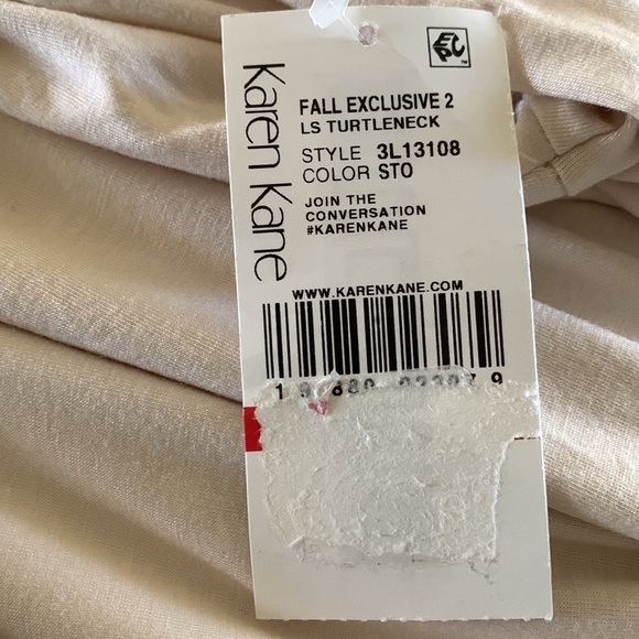 Karen Kane New With Tags Turtleneck Top Size XS Color Ivory - Picture 4 of 8